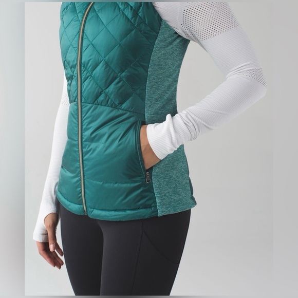 lululemon athletica Jackets & Blazers - NEW Lululemon Down For A Run Quilted Goose Down Vest Winter Running Activewear